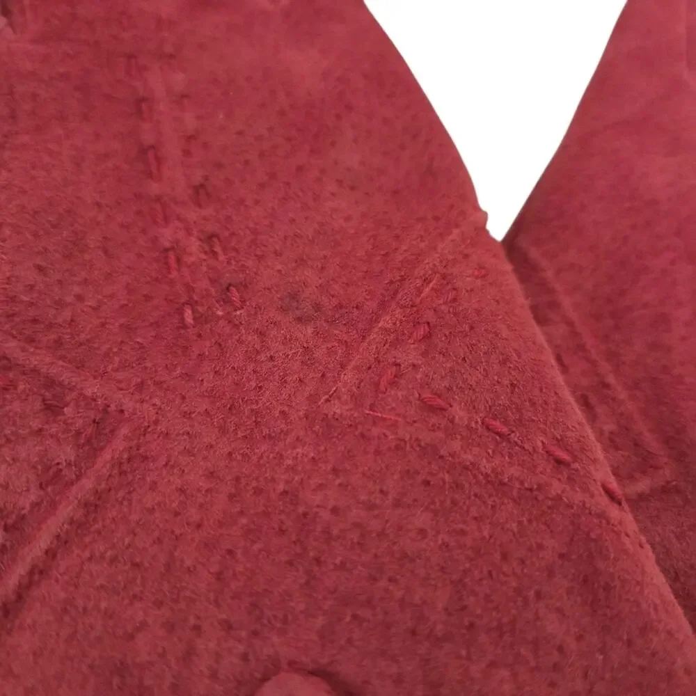NWT Bijoux Terner | Tomato Red Suede Leather Gloves with Soft Lining